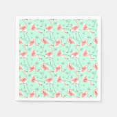 Flamingos Retro Green Multi Serviette (Vorderseite)