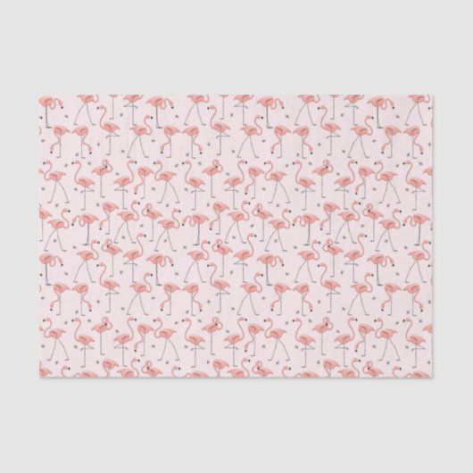 Flamingos rosa Papiertaschentuch Seidenpapier (Vorderseite)