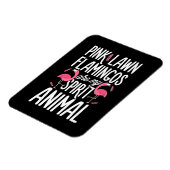 Flamingos | Rosa Rasen Flamingos sind Geist Tier Magnet (Linke Seite)