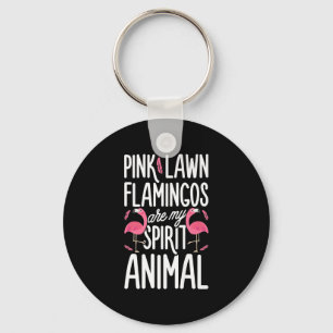 Flamingos   Rosa Rasen Flamingos sind Geist Tier Schlüsselanhänger