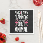 Flamingos | Rosa Rasen Flamingos sind Geist Tier Serviette (Beispiel)