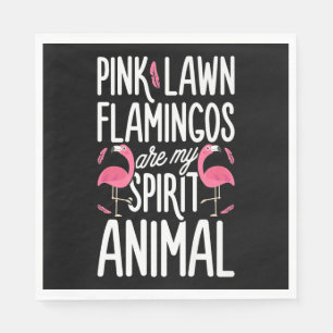 Flamingos Rosa Rasen Flamingos sind Geist Tier Serviette