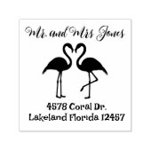 Flamingos-Rücksendeadresse Permastempel (Design)