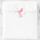 Flamingos Runder Aufkleber (Tasche)