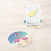 Flamingos Sandstein Untersetzer (Seite)