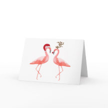 Flamingos Sankt und Rudolph-Weihnachten