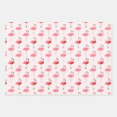 Flamingos Santa Pink Flamingo Muster Weihnachtskri Geschenkpapier Set (Vorderseite 3)