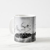 Flamingos Schwarz und Weiß Kaffeetasse (Vorderseite Links)
