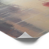 Flamingos Seascape Dschungel Wasserfarbe Printwerb Poster (Ecke)