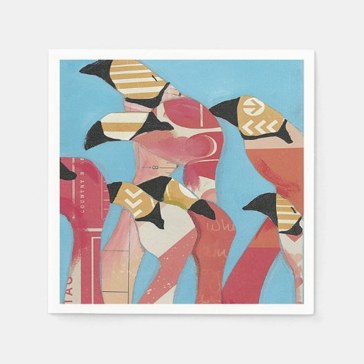 Flamingos Serviette (Vorderseite)