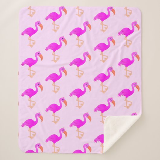 Flamingos Sherpa Blanket Sherpadecke (Vorderseite)