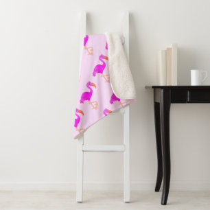 Flamingos Sherpa Blanket Sherpadecke
