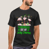 Flamingos sind mein Lucki Charm Kleeblatt Happi St T-Shirt (Vorderseite)