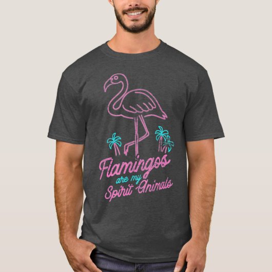 Flamingos sind meine Geisttiere Flamingo T-Shirt (Vorderseite)