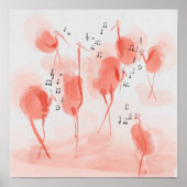 Flamingos singend poster (Vorne)