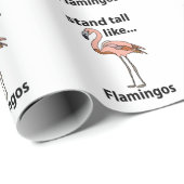 Flamingos Stand groß wie Flamingos Flamingos Flami Geschenkpapier (Rolleneckpunkt)