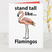 Flamingos Stand groß wie Flamingos Flamingos Flami Karte (Gelbe Blume)