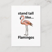 Flamingos Stand groß wie Flamingos Flamingos Flami Visitenkarte (Vorderseite)
