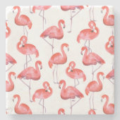 Flamingos Steinuntersetzer (Vorderseite)