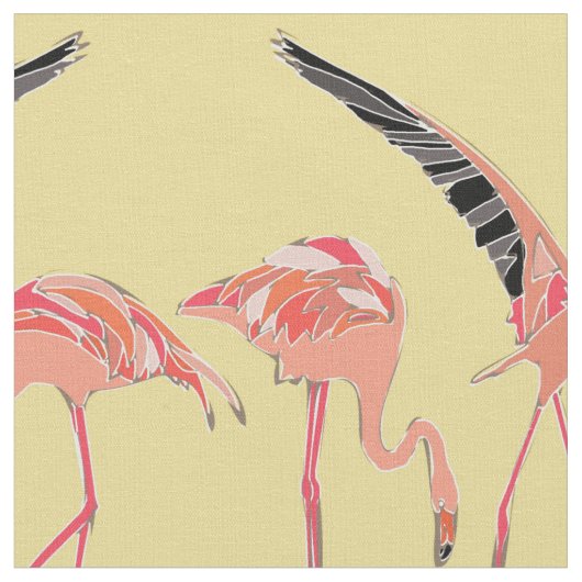 Flamingos Stoff (Nahaufnahme)