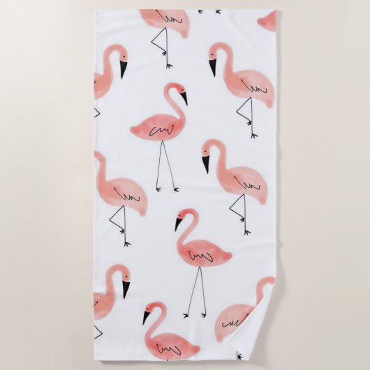Flamingos Strandtuch (Vorderseite)