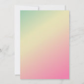 Flamingos Summer Pool Ombre Birthday Party Einladung (Rückseite)