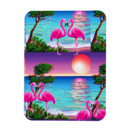 Flamingos Sun Magnet