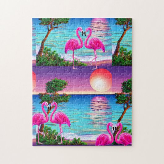 Flamingos Sun Puzzle (Vertikal)