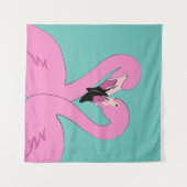 Flamingos Tapestry Wandteppich (Vorderseite (Horizontal))