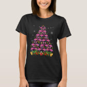 Flamingos Tree Lights Christmas Flamingo Lovers Xm T-Shirt (Vorderseite)