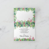 Flamingos Tropical Baby Dusche Danke Karte (Innenseite)