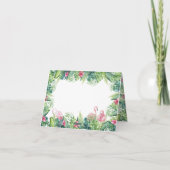 Flamingos Tropical Baby Dusche Danke Karte (Rückseite)