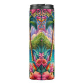 Flamingos Tropical Beach Paradise Thermosbecher (Rückseite)