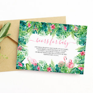 Flamingos Tropical Book for Baby Enclosure Card Begleitkarte