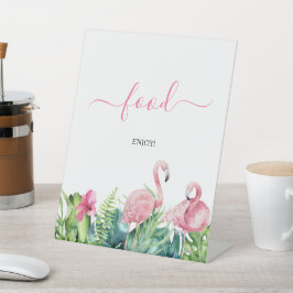 Flamingos Tropical Dusche Food-Zeichen Sockelschild