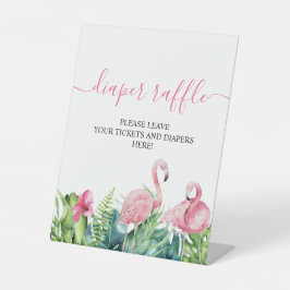 Flamingos Tropical Dusche Windelwulst Raffelzeiche Sockelschild