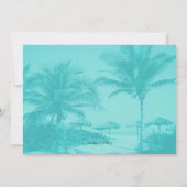 Flamingos Tropical Wedding Foto Collage Vielen Dan Dankeskarte (Rückseite)