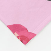 Flamingos, tropische Wasserfarbe Vintage Muster. Fleecedecke (Ecke)