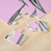 Flamingos, tropische Wasserfarbe Vintage Muster. Puzzle (Seite)