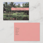 Flamingos tropisches Thema Retro Palms Visitenkarte (Vorne/Hinten)