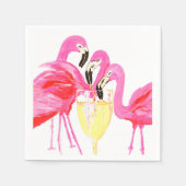 Flamingos und Blasen Serviette (Vorderseite)