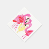 Flamingos und Blasen Serviette (Ecke)