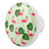 Flamingos und Blätter tropisch Keramikknauf (Rechts)