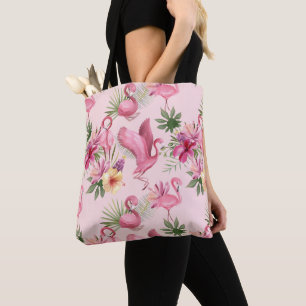 Flamingos und Blume Tasche