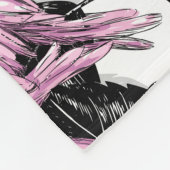 Flamingos und Hibiskus Blume Fleecedecke (Ecke)