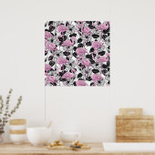 Flamingos und Hibiskus Blume Poster (Küche)