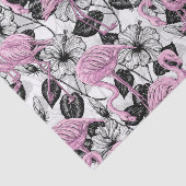 Flamingos und Hibiskus Blume Seidenpapier (Ausschnitt)