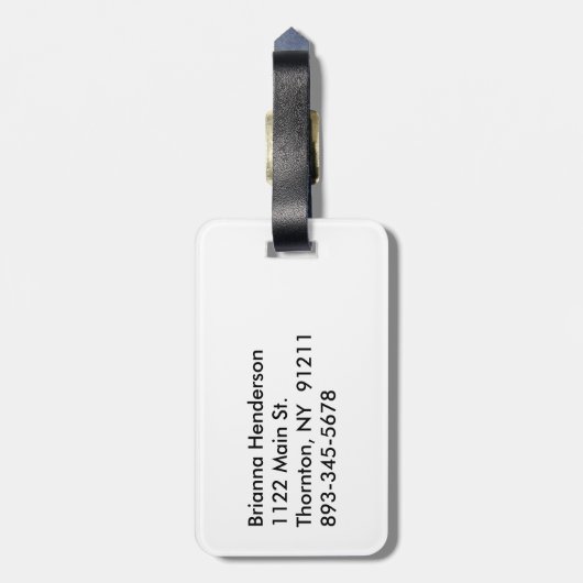 Flamingos und Palm Blätter Gepäckmarke Gepäckanhänger (Rückseite vertikal)