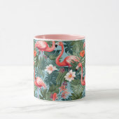 Flamingos und Palm Blätter Tasse (Zentrum)