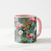 Flamingos und Palm Blätter Tasse (VorderseiteRechts)